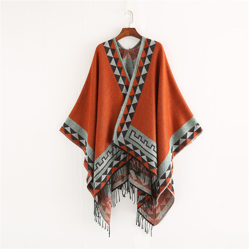 Ethnic Fashion India - Indyjski styl moda geometryczny frędzel Pashmina