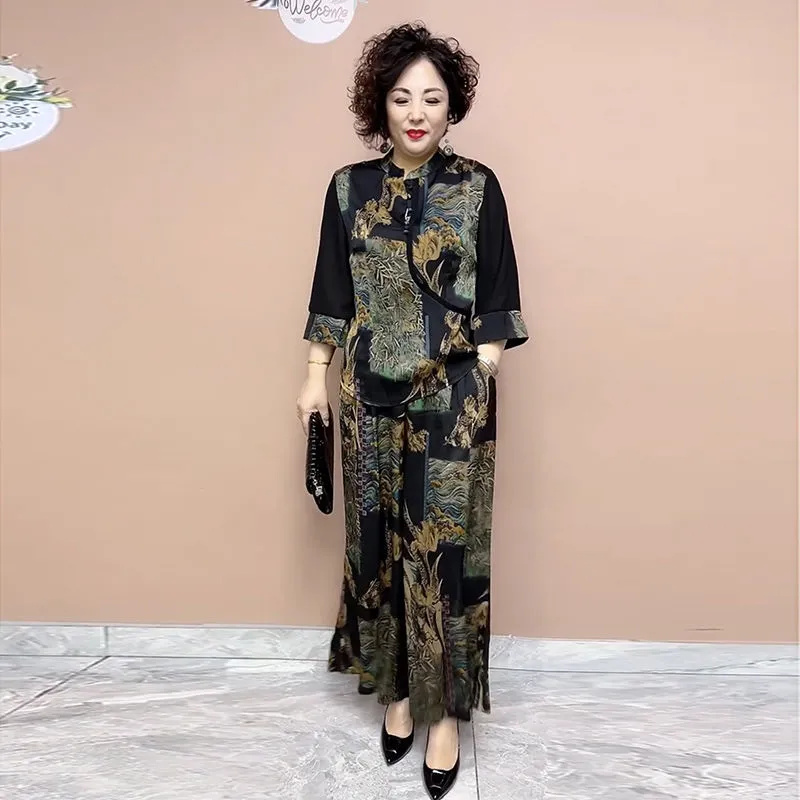 New Ethnic Fashion - 2025 Nowy zestaw spodni z szerokimi